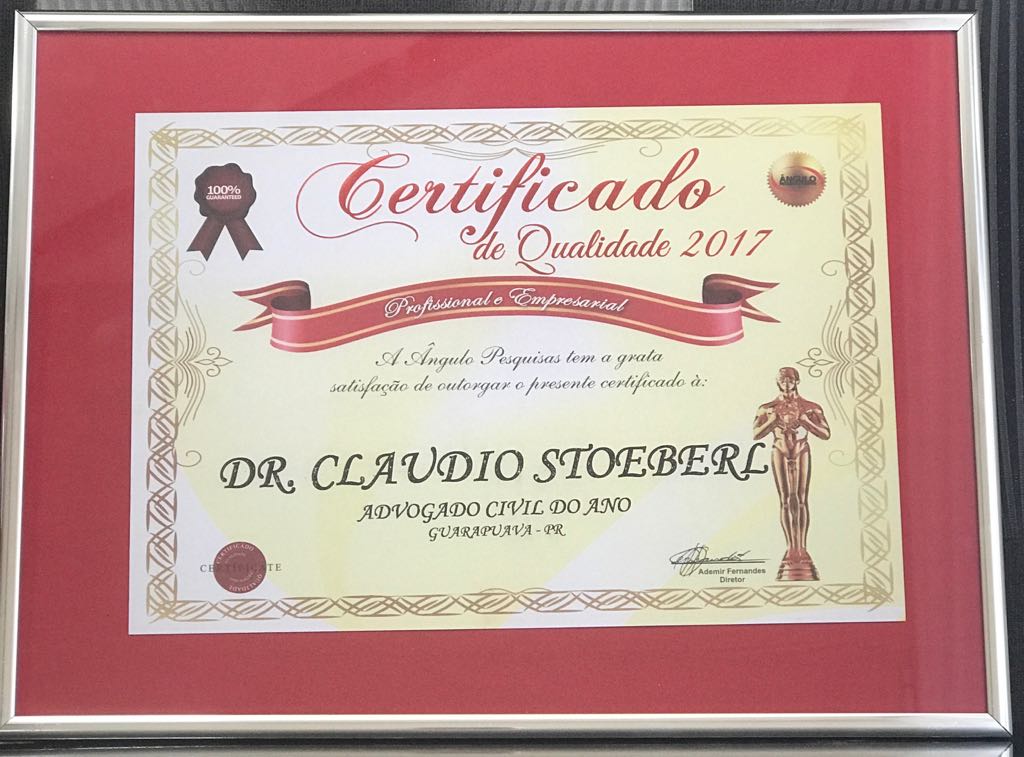 Certificado de Qualidade Profissional e Empresarial